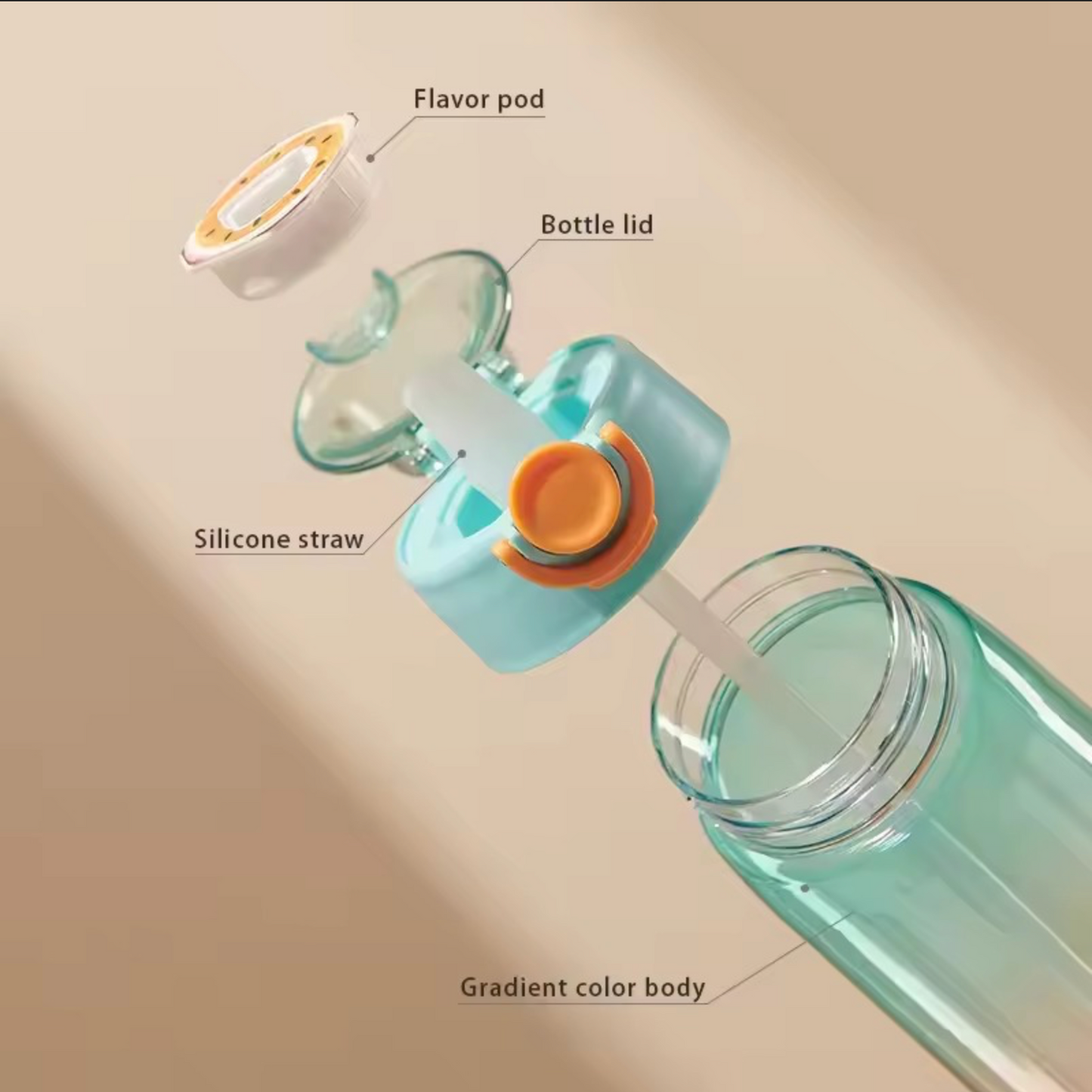 Botella De Agua Con Sabores H2O-Pod®