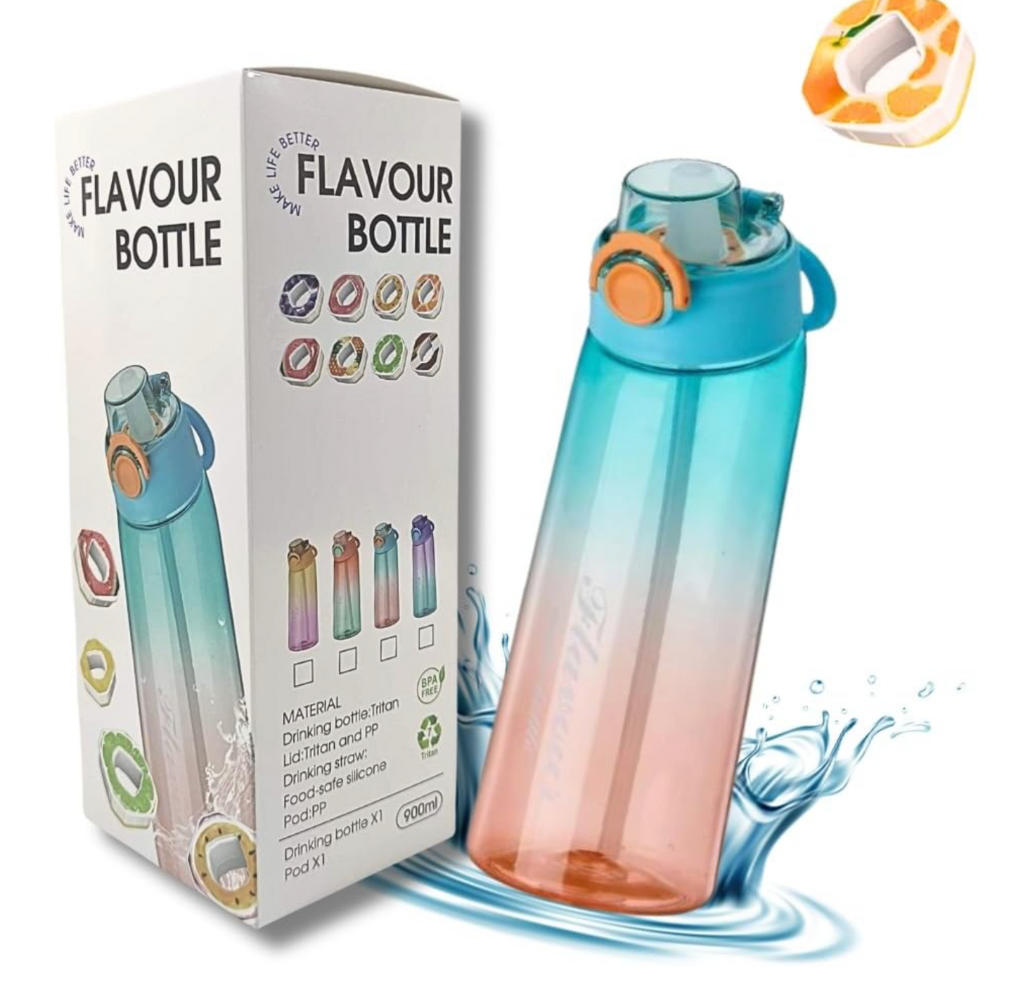 Botella De Agua Con Sabores H2O-Pod®