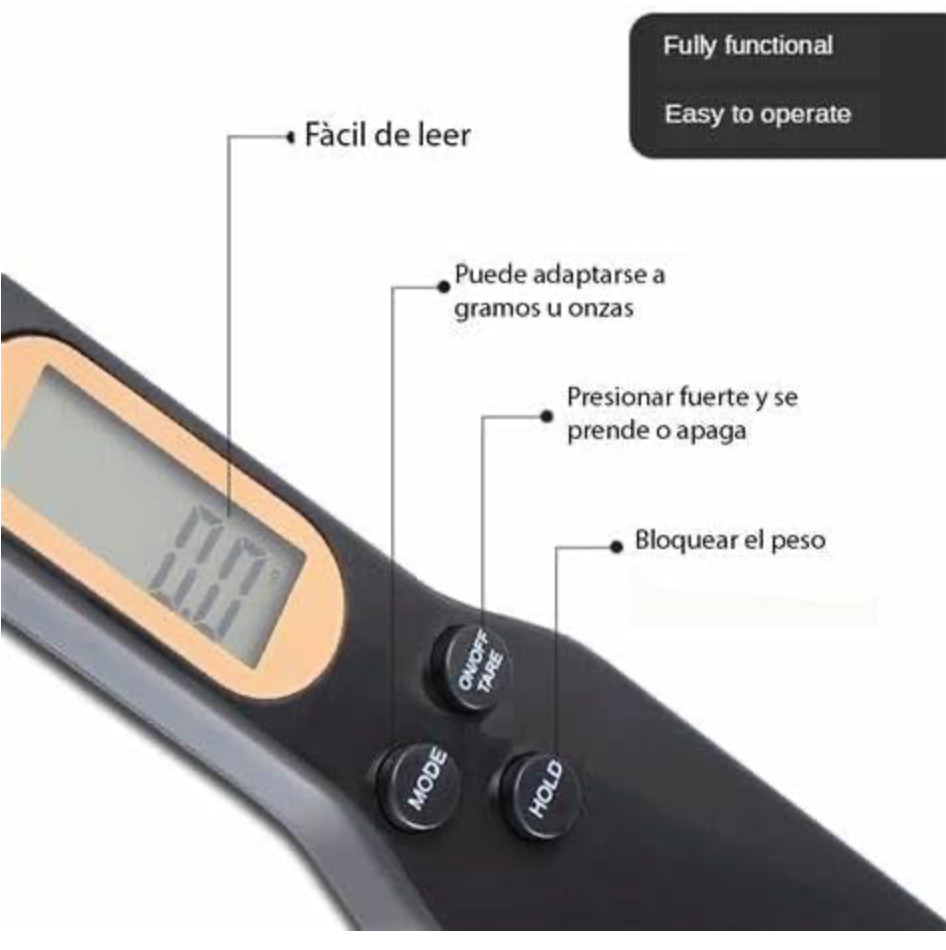 Cuchara Digital Con Gramera SpoonFit®