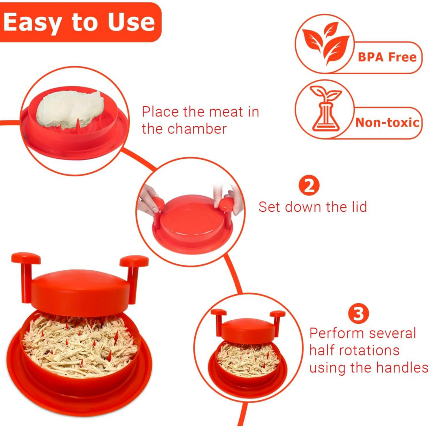 Desmenuzador De Pollo Easy Puller®